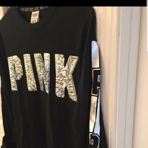VS pink bling long sleeve